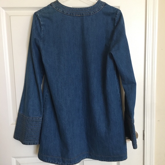 Free People Dreaming of Denim Tunic top size Small - Picture 6 of 8